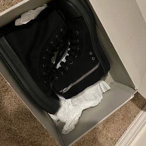 Rick owens drkshdw all black high top converse